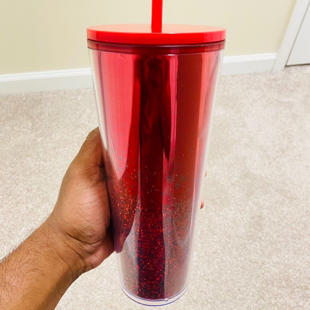 Starbucks Tumbler Red Christmas Sparkle - 24oz